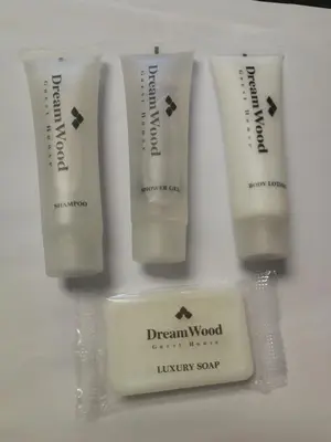 a group of four creamistry soap on a table at Dreamwood Guest House in Nelspruit