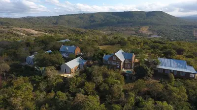 an aerial view of a house on a hill at Ashbourne Country Escape Hazyview in Hazyview