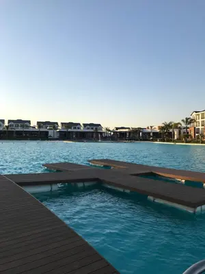 a swimming pool in the middle of a body of water at The Blyde River Walk Estate in Pretoria