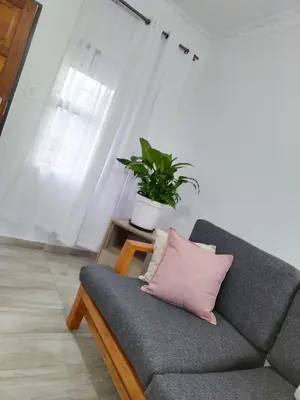 a couch with a pink pillow in a living room at Molas Luxury Accomodation in Ga-Mothiba