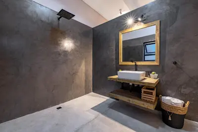 a bathroom with a sink and a mirror at 444 on Taaibos Bush Villa in Hoedspruit