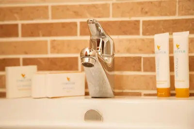 a bathroom sink with a faucet on a counter at Tshipise A Forever Resort in Tshipise