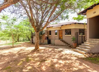 a house with a tree in front of it at Elements Bush Villa 216 in Moheme