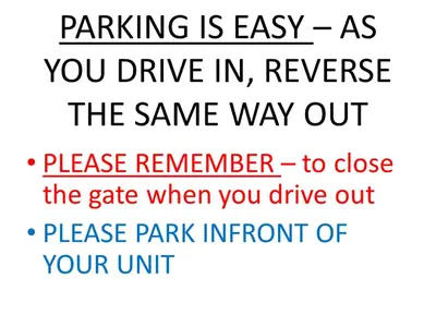 a line of text with the wordsparking is easy as you drive in at MyKhaya-your home away from home in Kempton Park