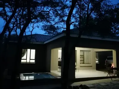 a house with a pool in front of it at 3714 @Ribbok in Marloth Park