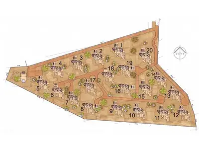 a drawing of a map of a park at 13 Raptors Lodge in Hoedspruit