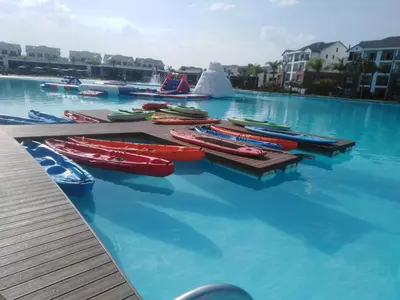 a group of kayaks in the water in a pool at The Blyde Riverwalk Estate, R104 Bronkhorstspruit Road in Pretoria