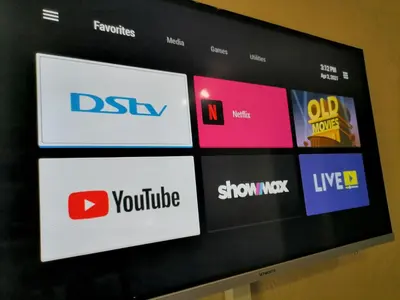 a television screen with different logos on it at Hatfield, Grosvenor Private apartment. in Pretoria