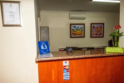 an office counter with a sign on top of it at @ Marula in Mokopane