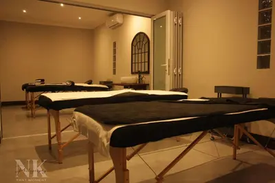 a row of mattresses sitting in a room at Château La Mer Exclusive Guesthouse & Spa in Hartbeespoort