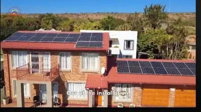 a house with solar panels on top of it at Christa's Place 897 in Pretoria