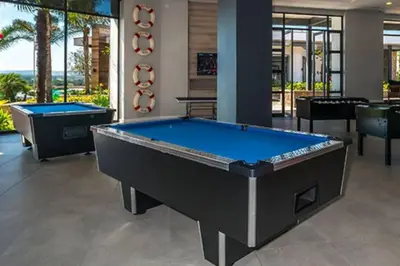 a billiard room with two pool tables at Insaka 2 The Blyde Crystal Lagoon Experience in Pretoria