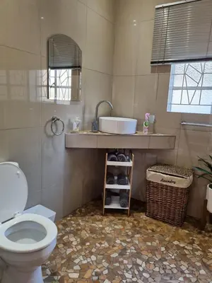 a bathroom with a sink and a toilet at Ducks Nest in Malelane