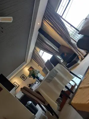 an overhead view of an office with a table and chairs at Angelmalatji guesthouse in Graskop
