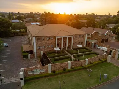 an aerial view of a building at Alveston Manor Boutique Hotel & Spa in Middelburg