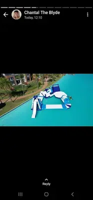a screenshot of a webpage with a picture of a ride at The Blyde Crystal Lagoon in Pretoria