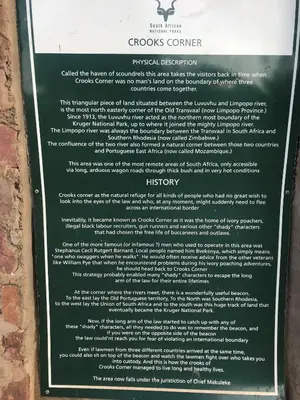 a sign on the side of a building at Pafuri Gate Guesthouse in Mabalingwe Game Reserve