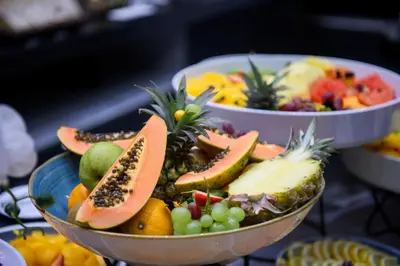 two bowls filled with fruit on a table at The Capital Mbombela in Nelspruit