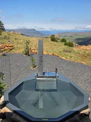 a table on the side of a hill with at Eagle View on Beumont in Dullstroom