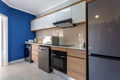 a kitchen with a stove and a dishwasher at #AlimamaSpaces: The Hakings Luxury Place in Midrand