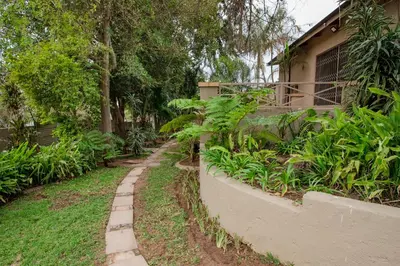 a walkway in front of a house with plants at 4 Gazelle Guesthouse in Nelspruit