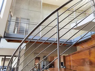 an image of a metal staircase in a building at Schimper View Boutique Guest House in Louis Trichardt