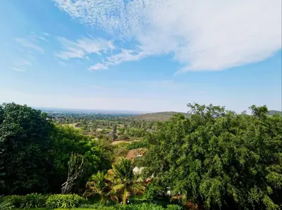 a view from a hill with trees and a blue sky at Schimper View Boutique Guest House in Louis Trichardt