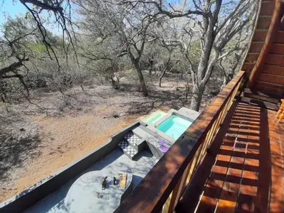 an overhead view of a swimming pool on a house at African Bush Escape in Marloth Park