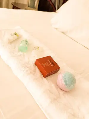 a group of different items on a bed at Motjatji B&B in Burgersfort