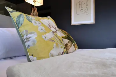 a pillow sitting on top of a bed at Salt on Dullstroom in Dullstroom