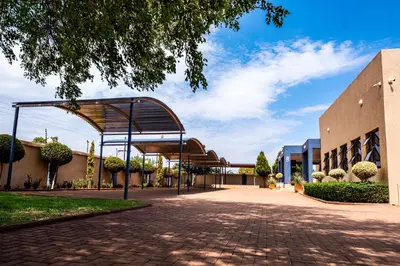 a walkway in front of a building at Lempitse Lodge in Moletlane
