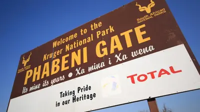 a sign for the entrance to the national park plateau gate at Jock-Sabie Lodge in Sabie
