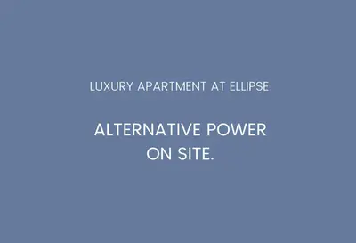 an alternative power on site text on a blue background at Luxury Apartment at Ellipse Waterfall, Midrand Near Mall of Africa in Midrand