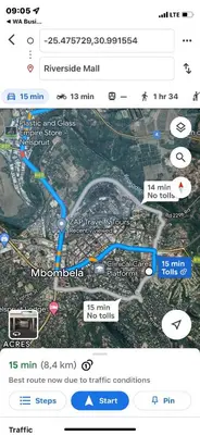 a screenshot of a map of a subway at Luxuries Penthouse in Nelspruit