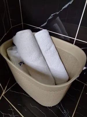 a container with two rolls of toilet paper on a counter at Cheers in Evander
