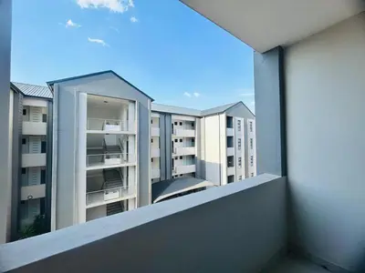 a view from a balcony of an apartment building at Mellow-Suites Apartments 130 - WIFI and Netflix in Midrand